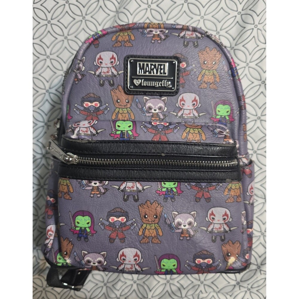 Loungefly marvel chibi character print mini backpack bookbag purse bag tote!
